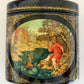 RUSSIAN MSTERA SCHOOL HIGH QUALITY LACQUER BOX Priest & his Workman Balda