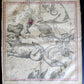 1856 CONSTELLATIONS CELESTIAL MAP CHART w/ Zodiacal figures OCTOBER - DECEMBER