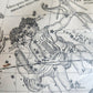 1856 CONSTELLATIONS CELESTIAL MAP CHART w/ Zodiacal figures January - March