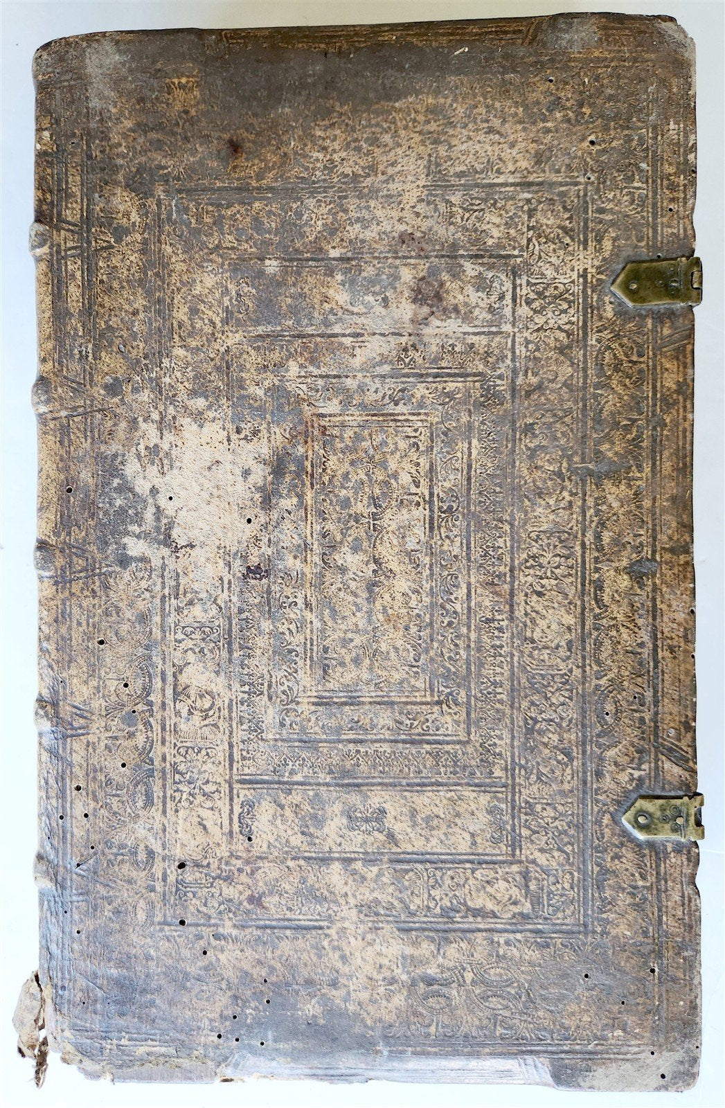 1607 HISTORY of CHURCH by EUSEBIUS antique PIGSKIN BOUND FOLIO in GERMAN rare
