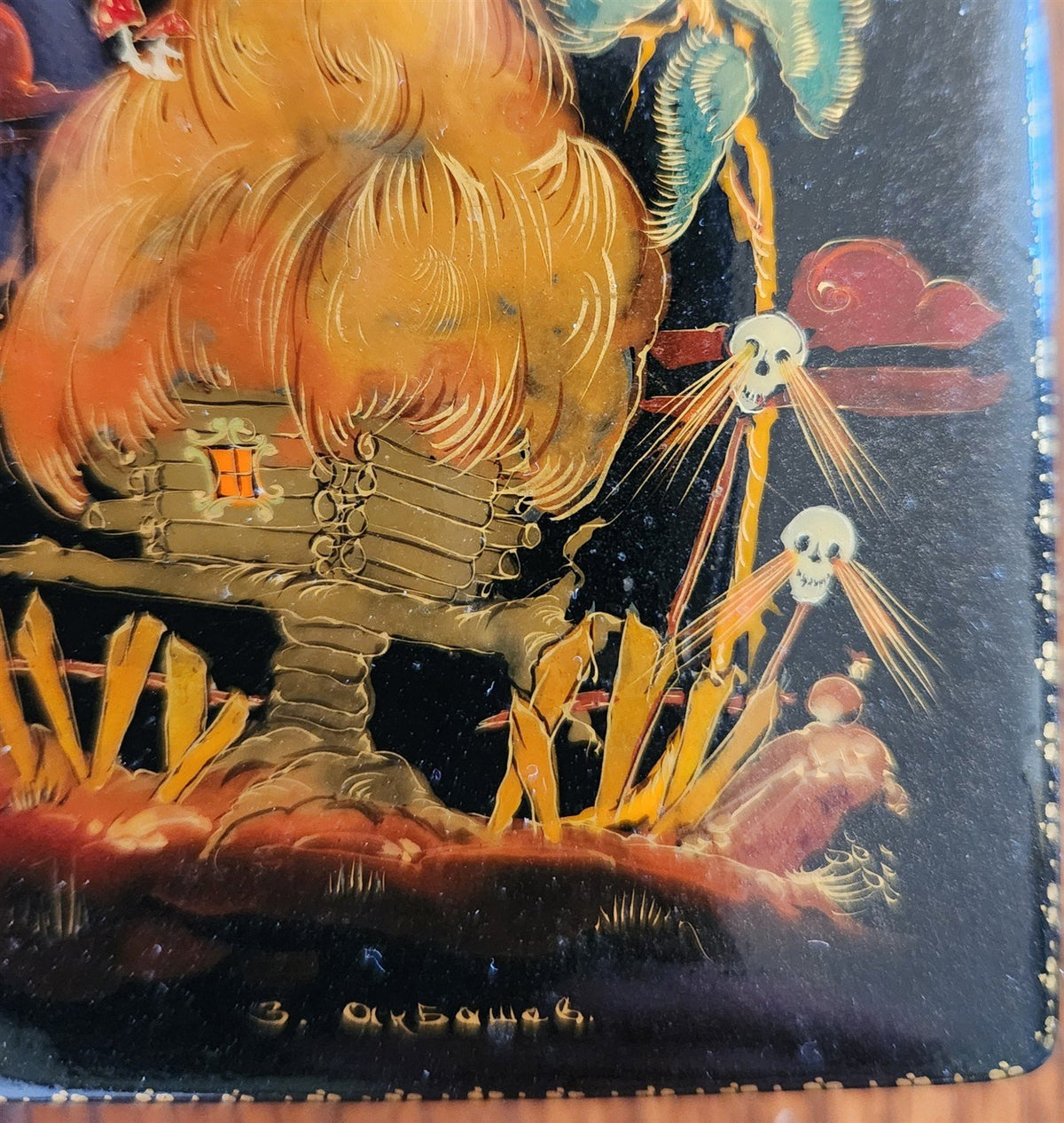 RUSSIAN PALEKH SCHOOL 1967 LACQUER BOX vintage