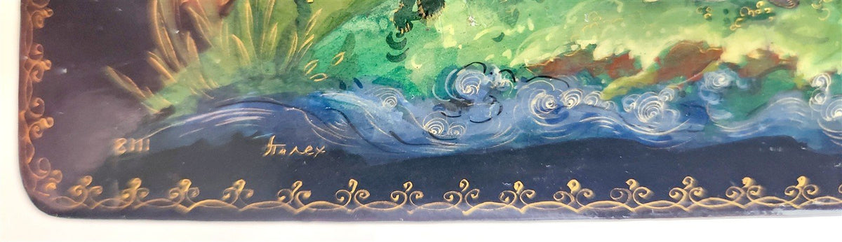 RUSSIAN PALEKH SCHOOL 1970s LACQUER BOX vintage - Alenushka