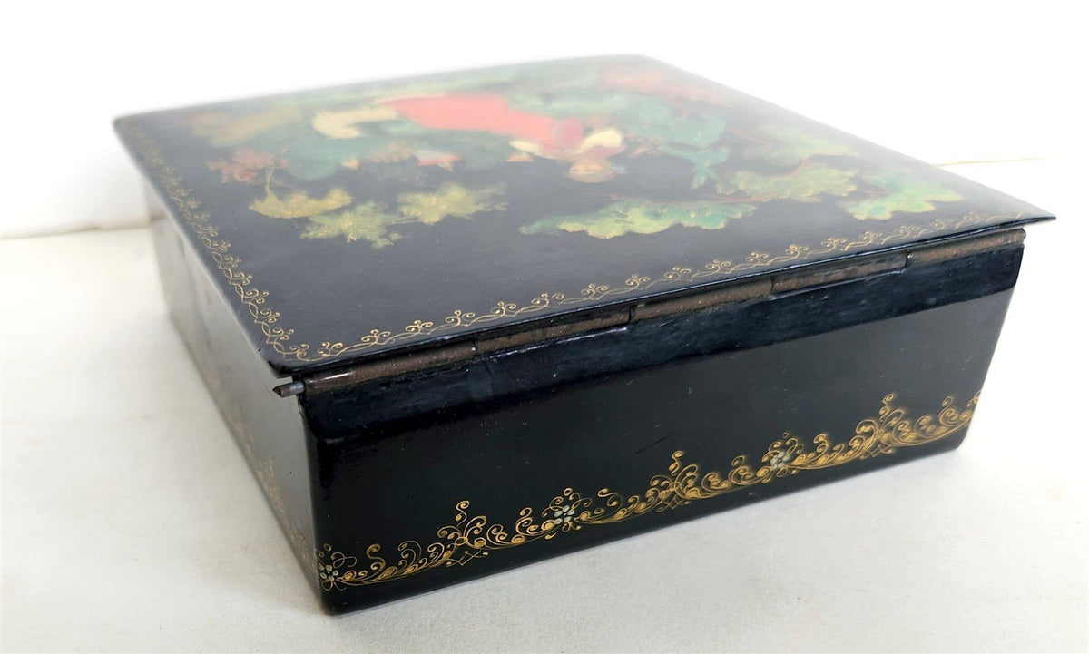 RUSSIAN PALEKH SCHOOL 1970s LACQUER BOX vintage - Alenushka