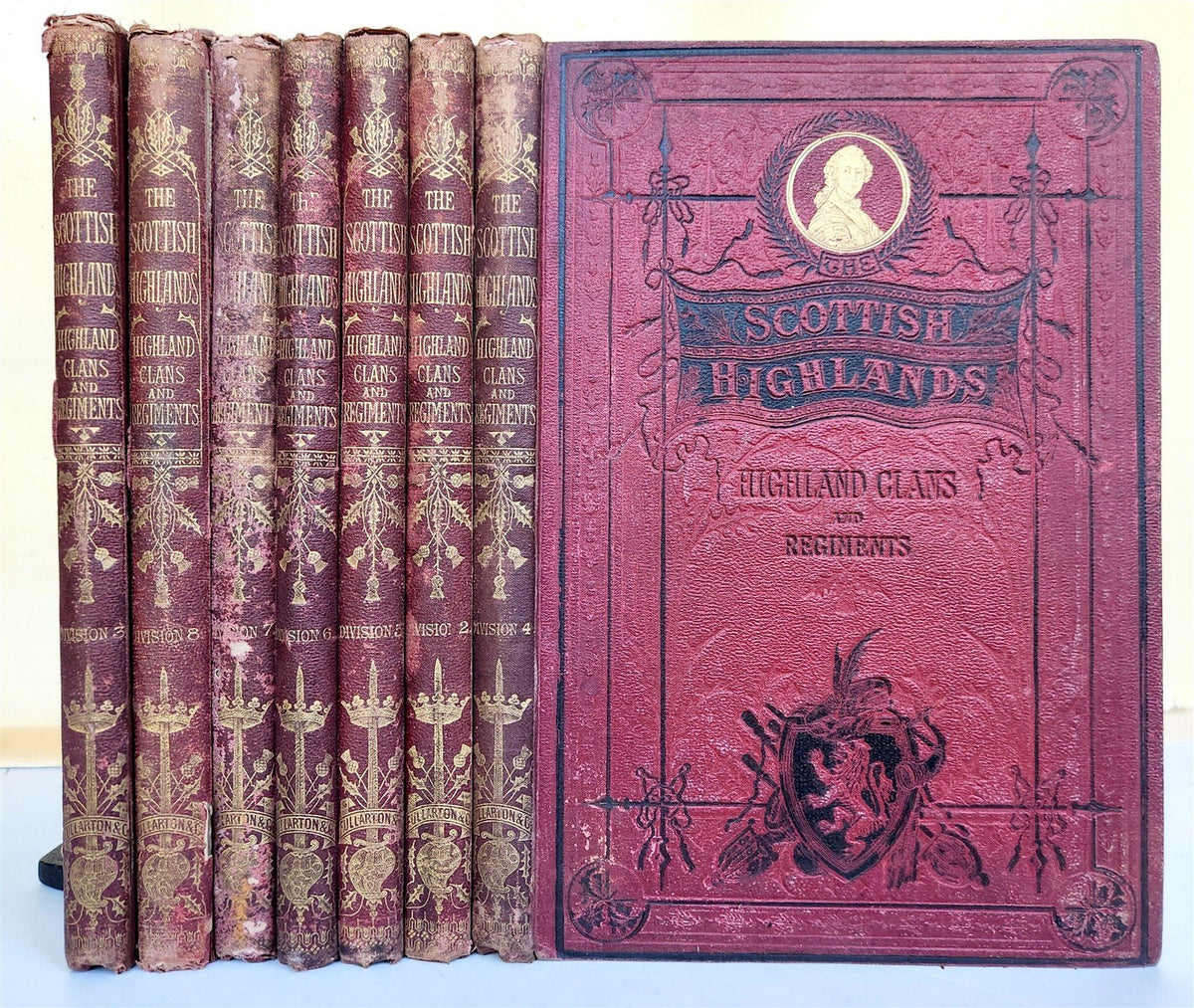 1875 HISTORY of SCOTTISH HIGHLANDS HIGHLAND CLANS and REGIMENTS antique 7 VOLS