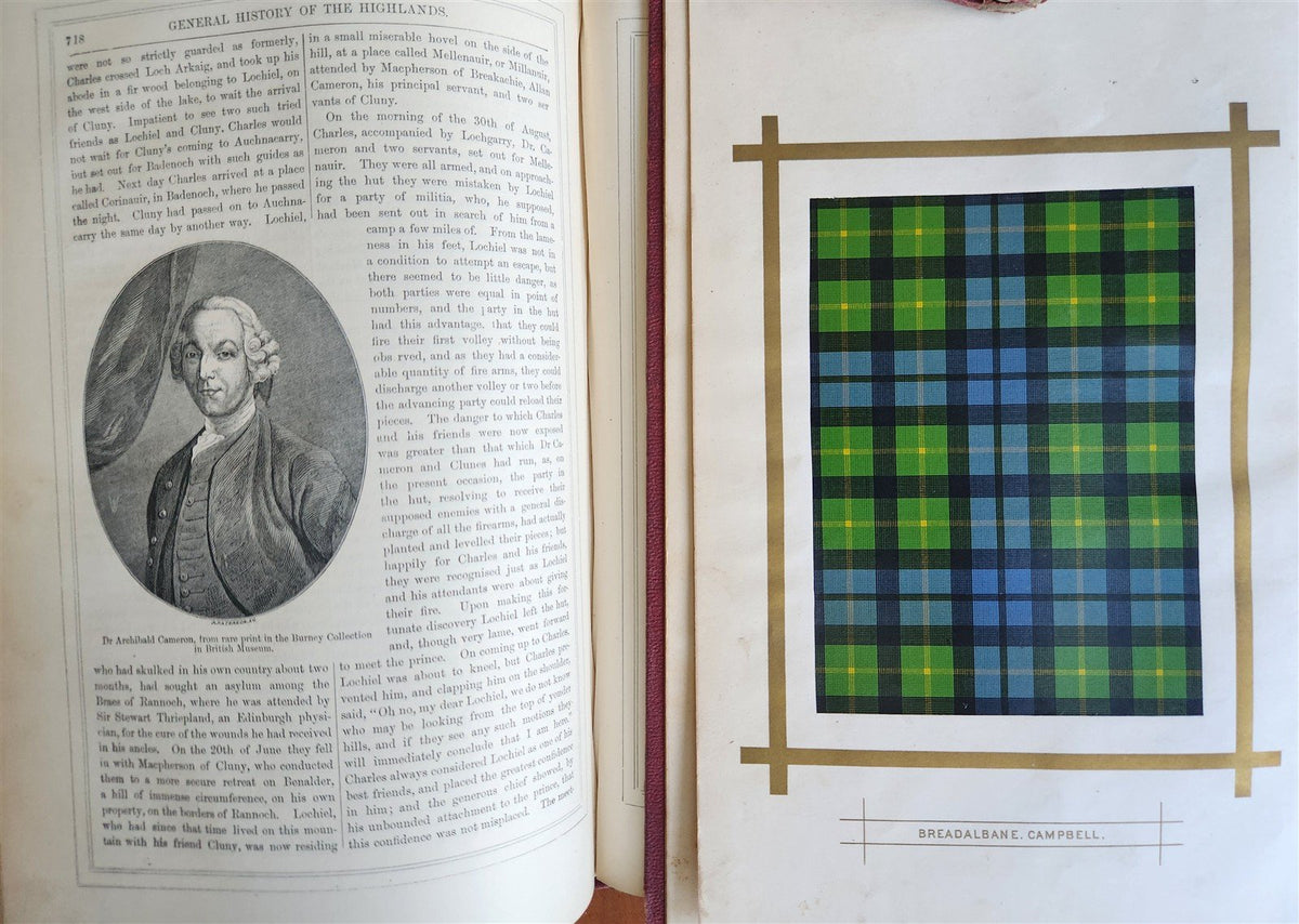 1875 HISTORY of SCOTTISH HIGHLANDS HIGHLAND CLANS and REGIMENTS antique 7 VOLS