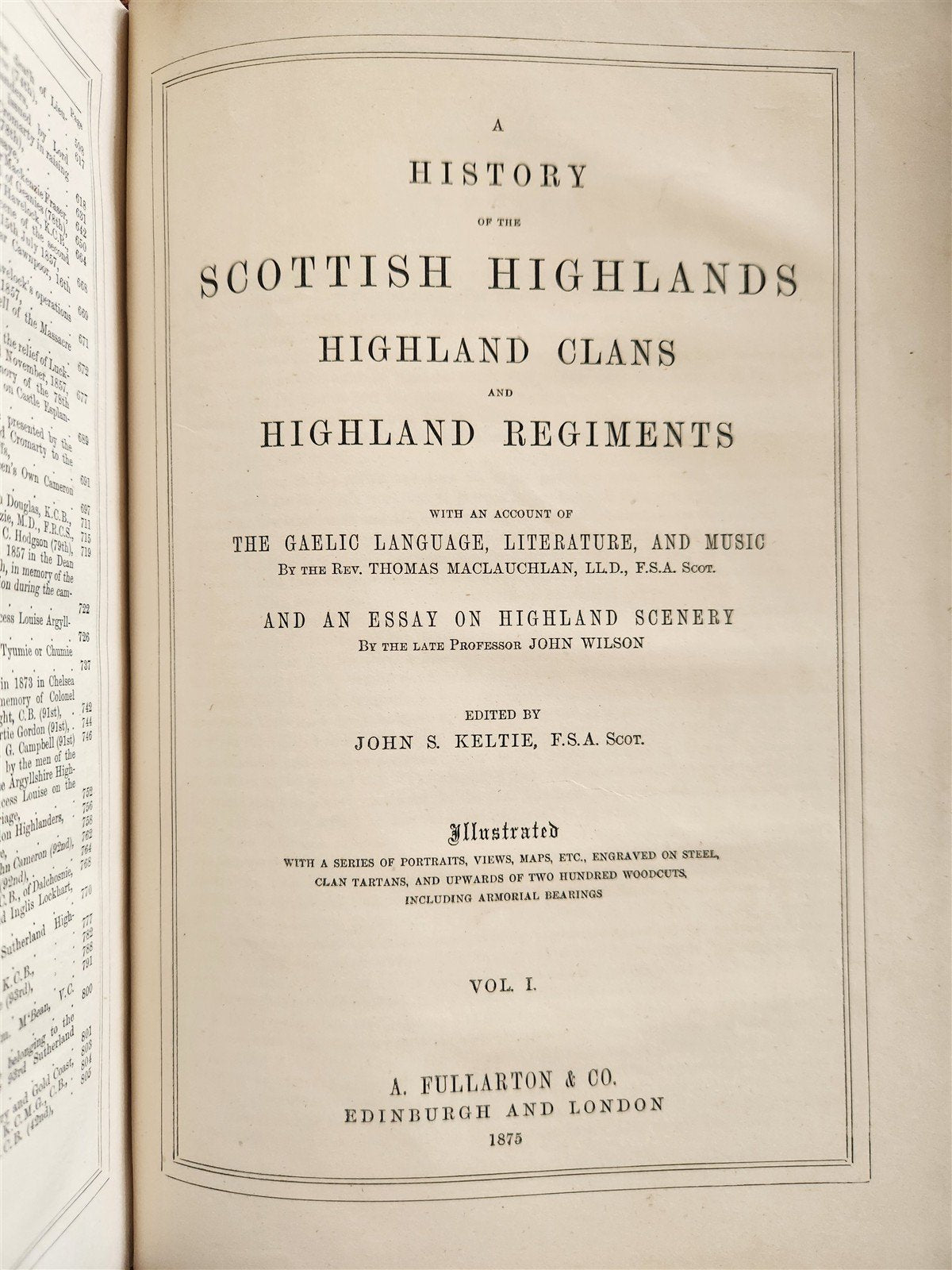 1875 HISTORY of SCOTTISH HIGHLANDS HIGHLAND CLANS and REGIMENTS antique 7 VOLS