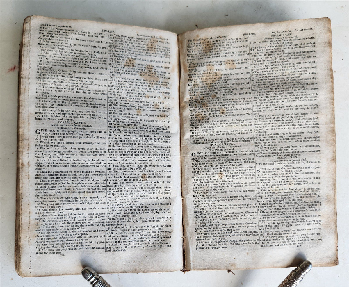 1831 BIBLE in English antique printed in BOSTON Americana OLD & NEW TESTAMENT