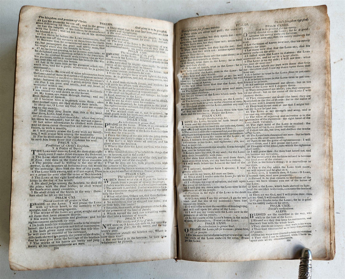 1831 BIBLE in English antique printed in BOSTON Americana OLD & NEW TESTAMENT
