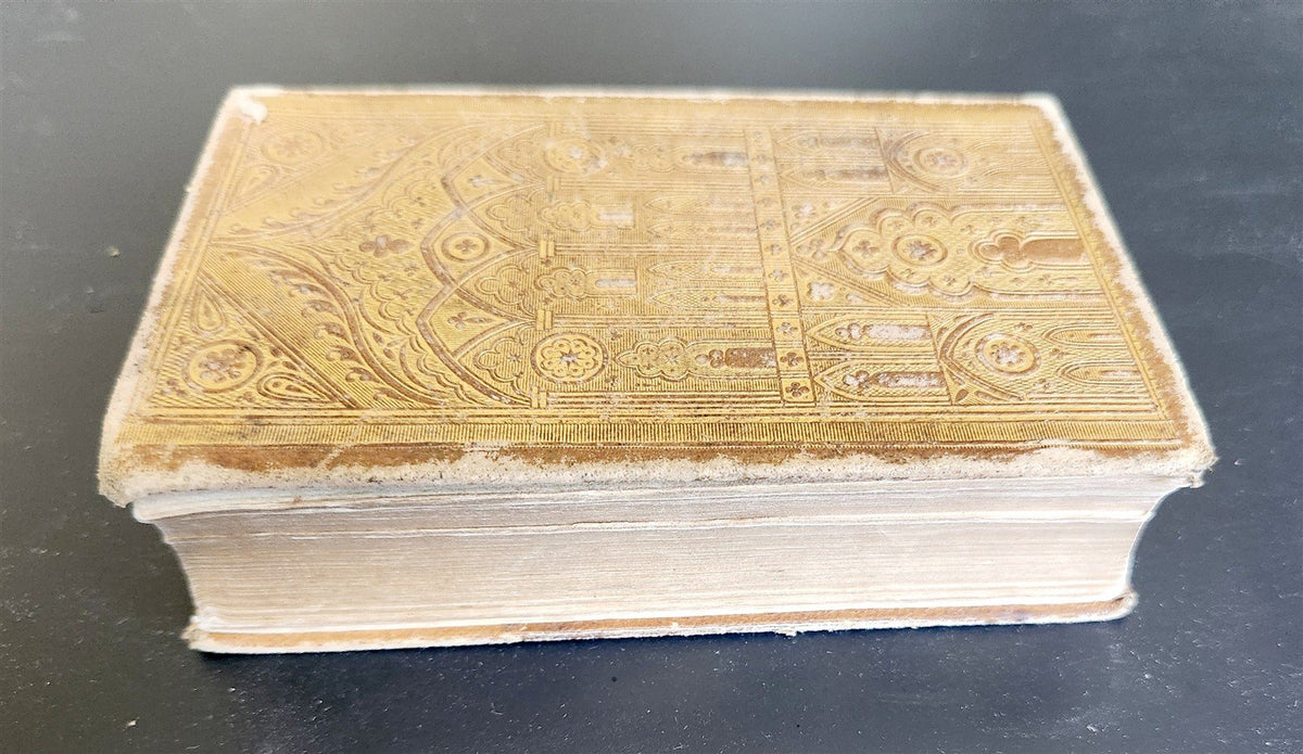 1848 BIBLE in ENGLISH w/ DECORATIVE BINDING antique OLD & NEW TESTAMENT