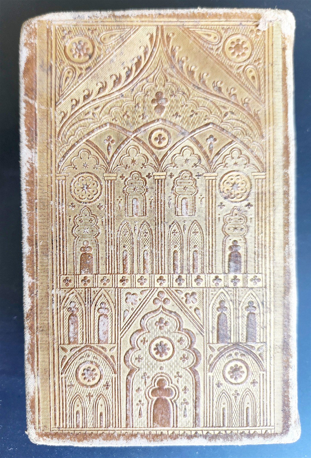 1848 BIBLE in ENGLISH w/ DECORATIVE BINDING antique OLD & NEW TESTAMENT