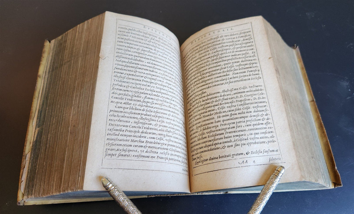 1615 EXAMINIS CONCILII TRIDENTINI by Martin Chemnitz ANTIQUE vellum binding
