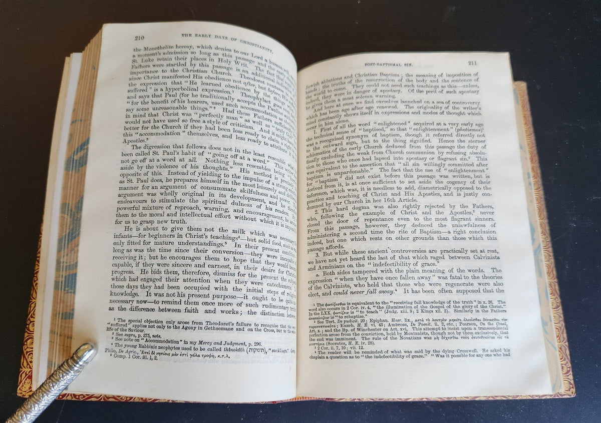 1909 EARLY DAYS of CHRISTIANITY by Frederic W. Farrar PRIZED BINDING antique