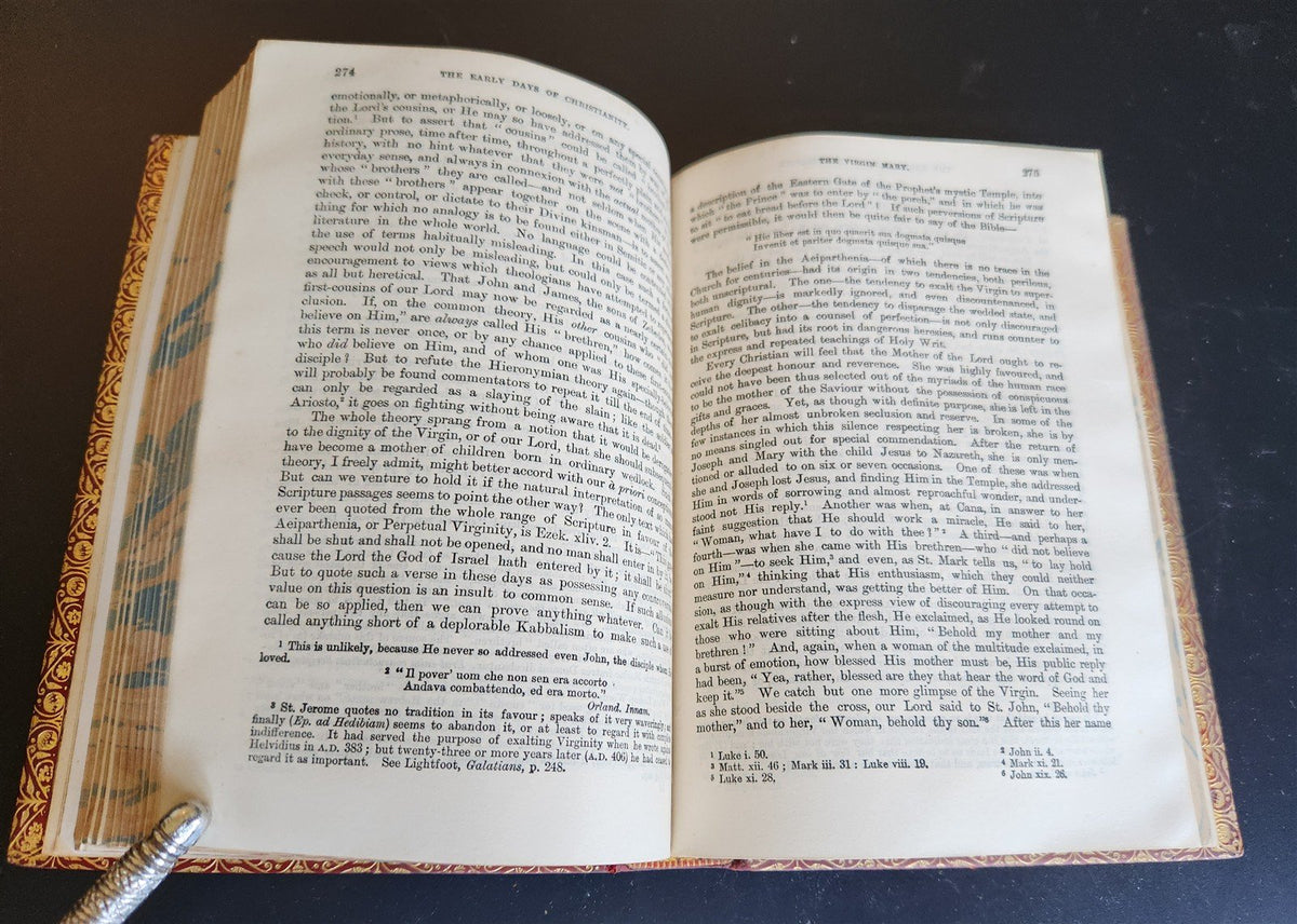 1909 EARLY DAYS of CHRISTIANITY by Frederic W. Farrar PRIZED BINDING antique