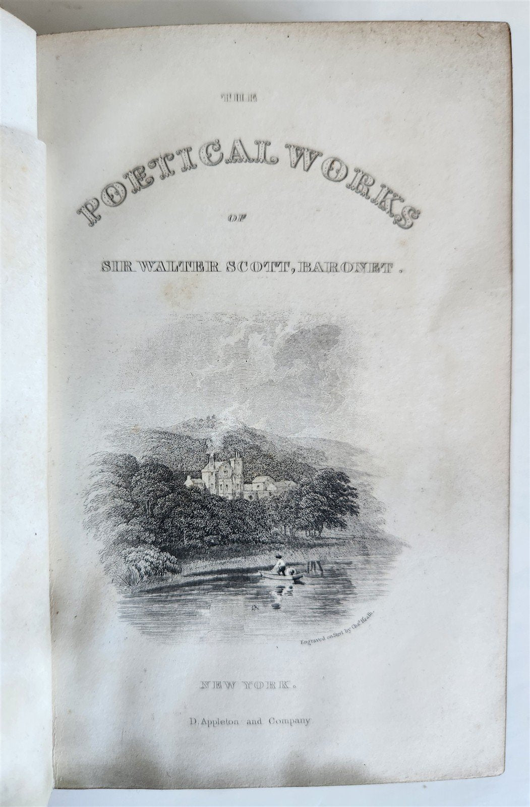 1852 POETICAL WORKS of SIR WALTER SCOTT antique ILLUSTRATED Civil War era