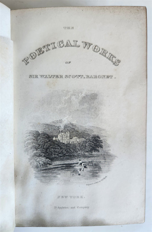 1852 POETICAL WORKS of SIR WALTER SCOTT antique ILLUSTRATED Civil War era