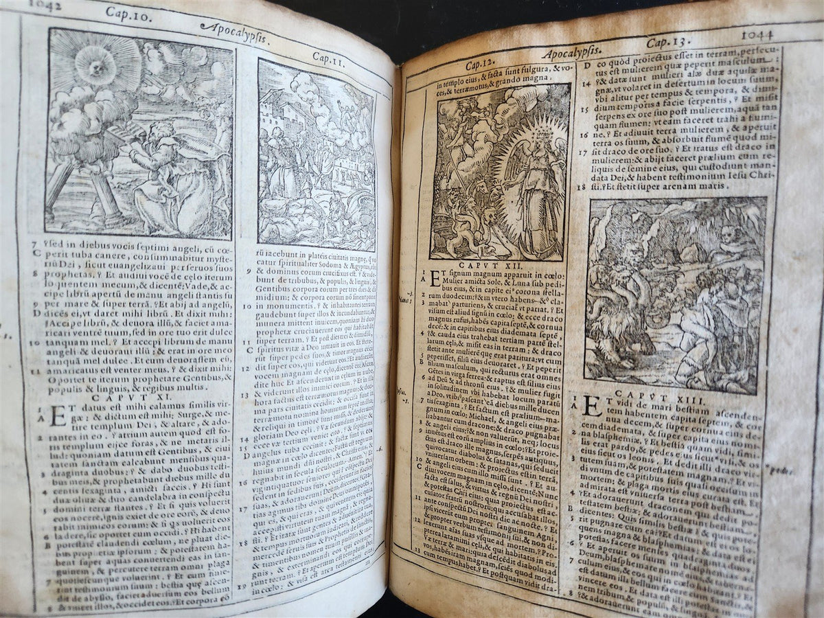 1599 BIBLE in LATIN ILLUSTRATED vellum ANTIQUE Cornelius Vanderbilt provenance