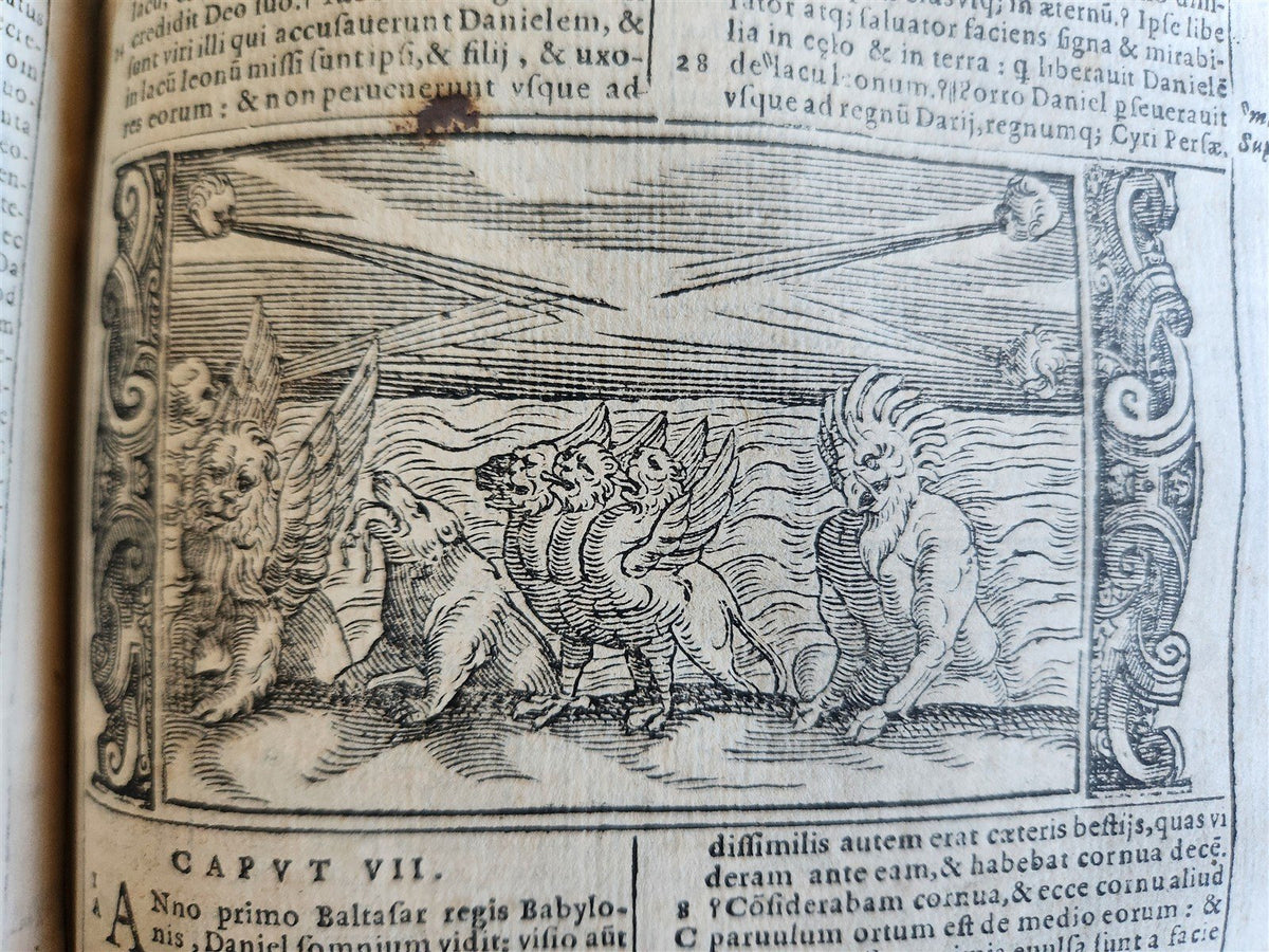 1599 BIBLE in LATIN ILLUSTRATED vellum ANTIQUE Cornelius Vanderbilt provenance