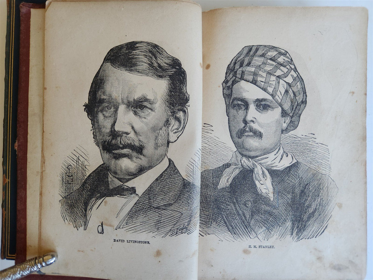 1872 LIVINGSTONE'S AFRICA Herald-Stanley Expedition ILLUSTRATED antique