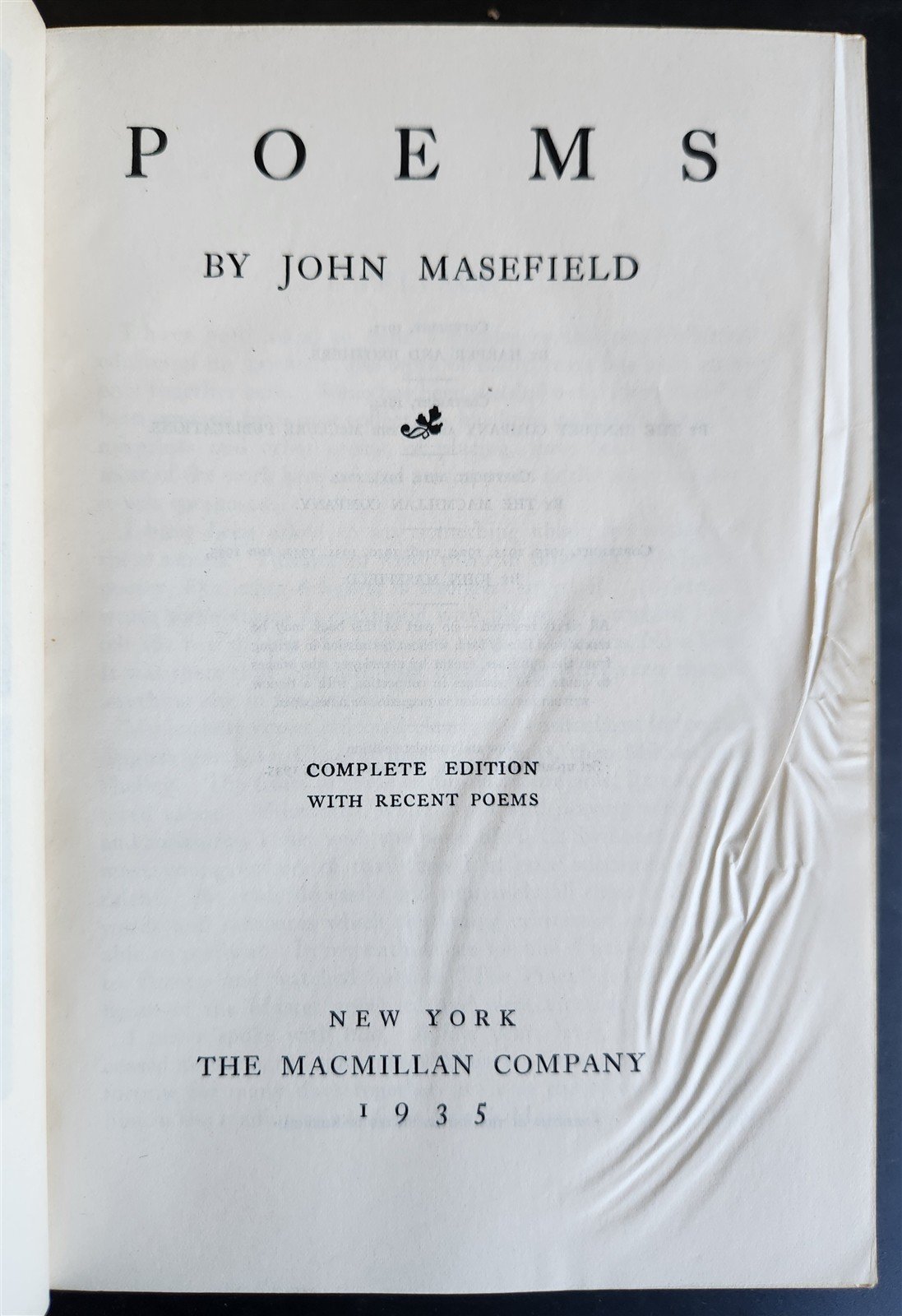 1935 POEMS by JOHN MANSFIELD antique DECORATIVE BINDING