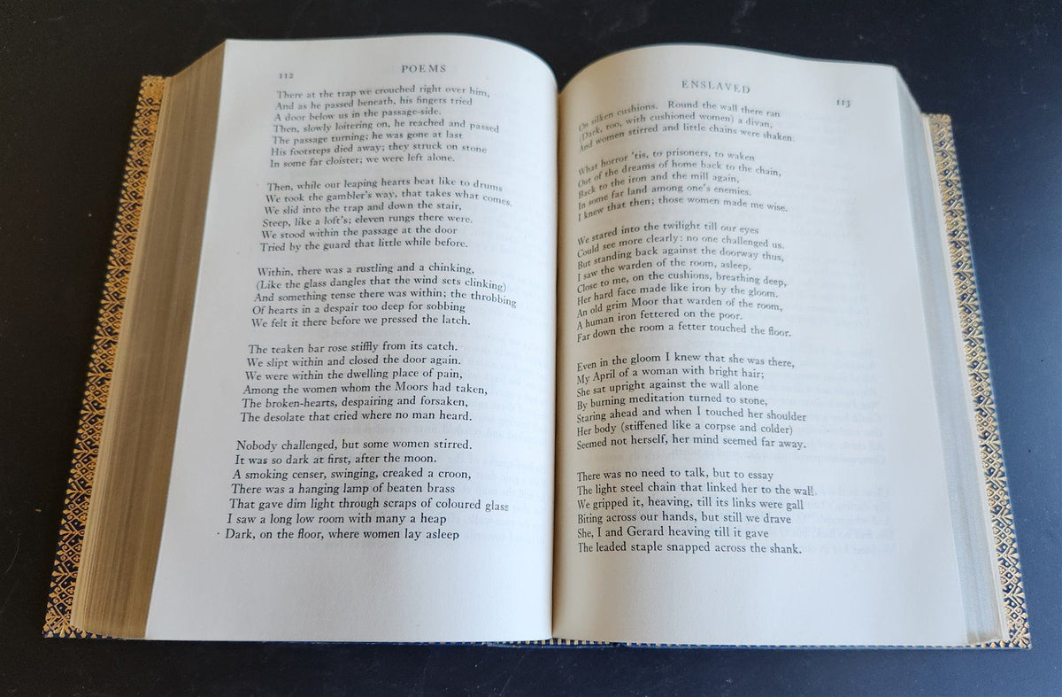 1935 POEMS by JOHN MANSFIELD antique DECORATIVE BINDING