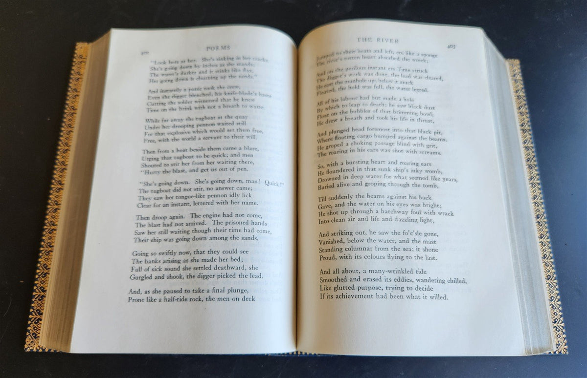 1935 POEMS by JOHN MANSFIELD antique DECORATIVE BINDING