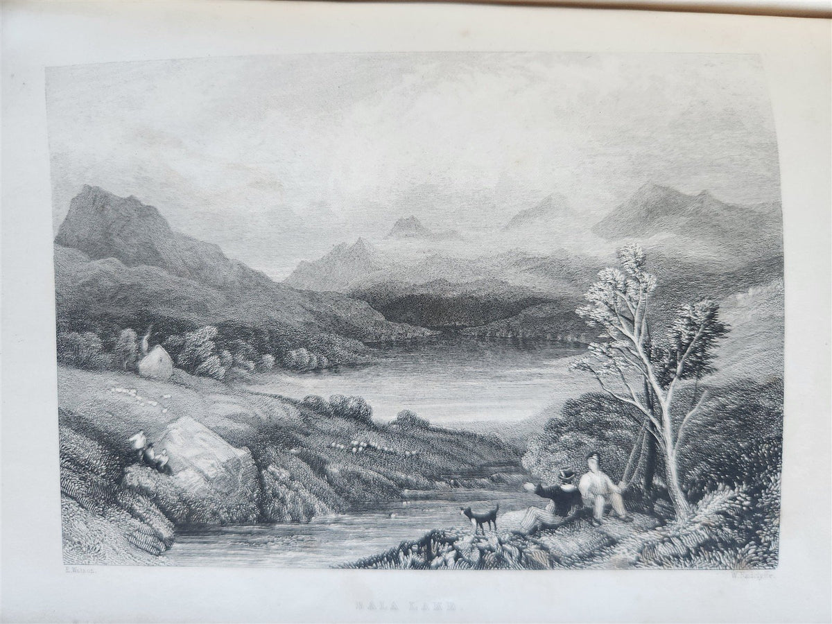 1860s WANDERINGS & EXCURSIONS in NORTH WALES by T. ROSCOE antique ILLUSTRATED