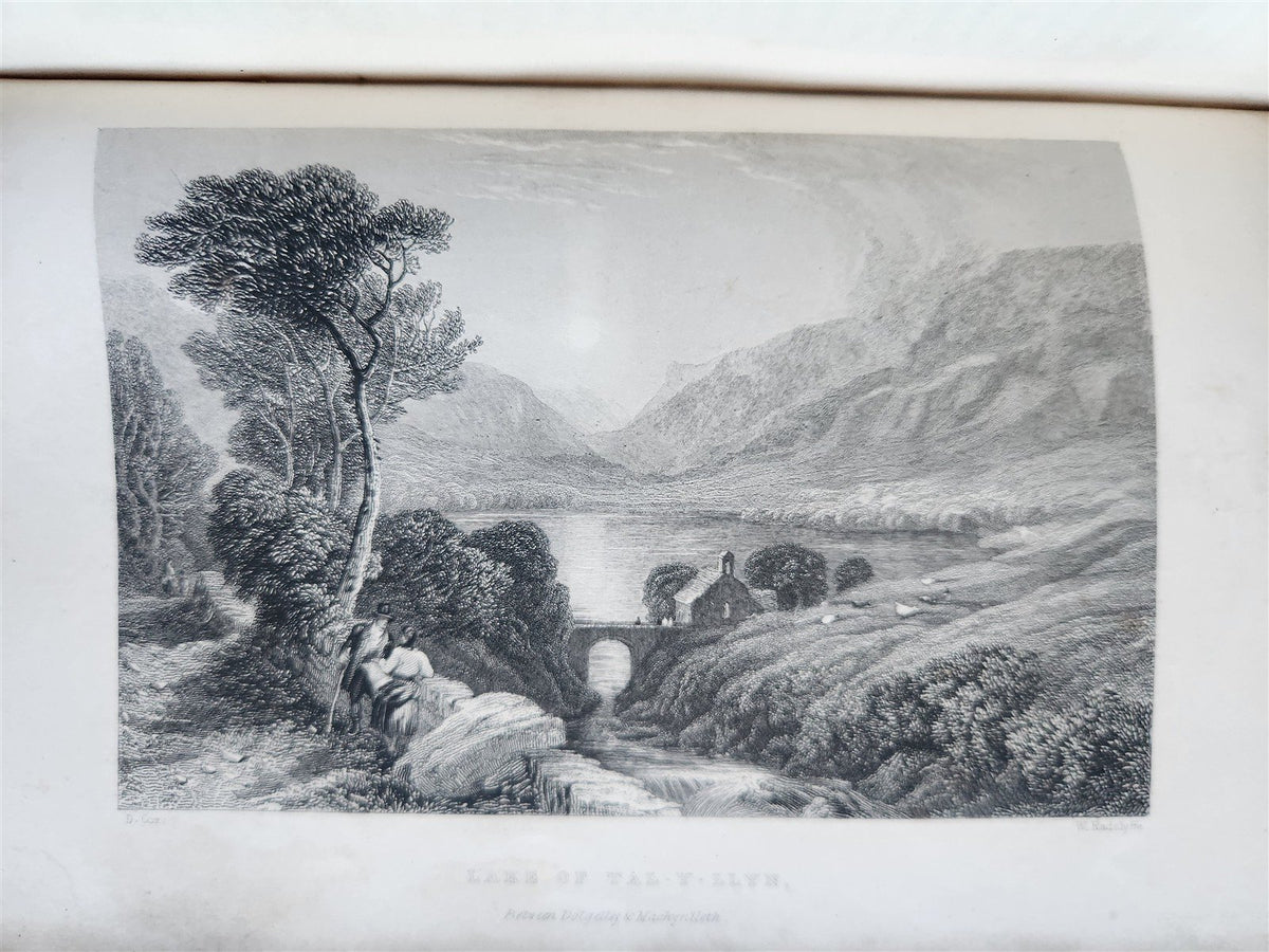 1860s WANDERINGS & EXCURSIONS in NORTH WALES by T. ROSCOE antique ILLUSTRATED