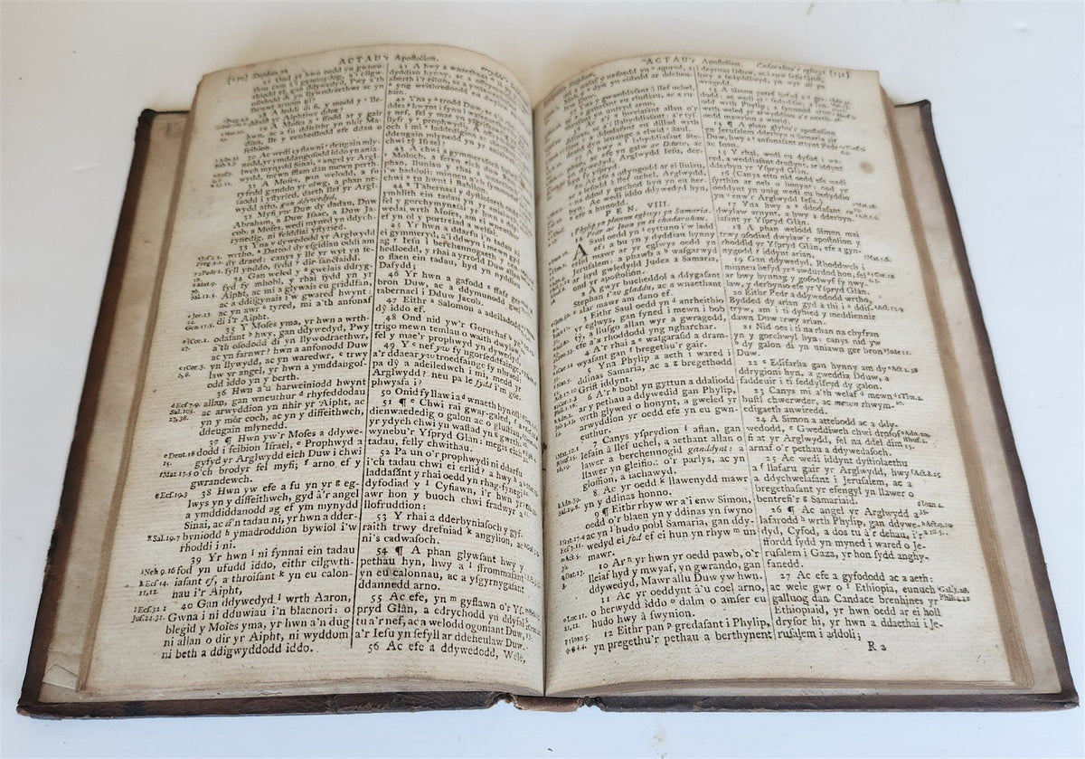 1796 BIBLE in WELSH antique NEW TESTAMENT - TESTAMENT NEWYDD