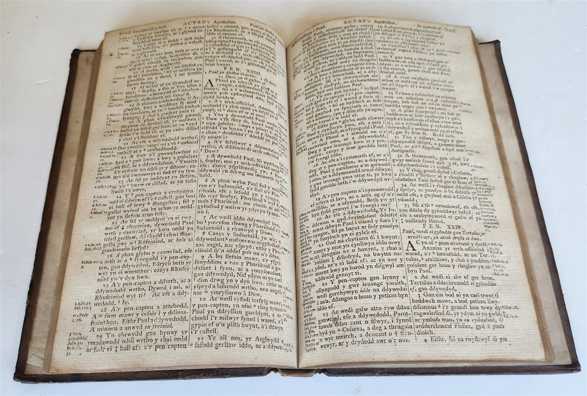 1796 BIBLE in WELSH antique NEW TESTAMENT - TESTAMENT NEWYDD