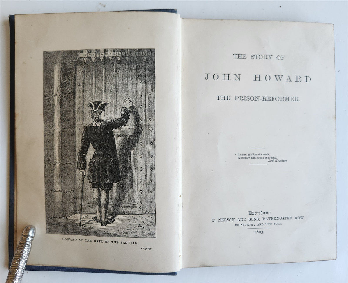 1893 STORY of JOHN HOWARD THE PRISON REFORMER antique