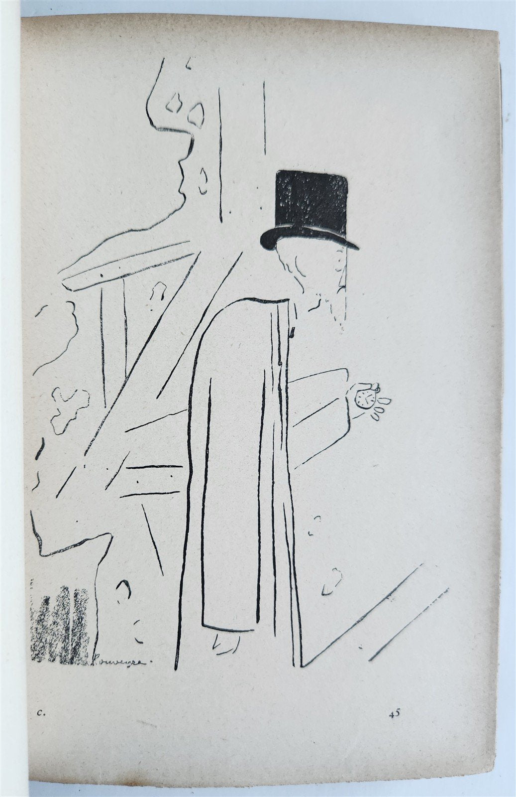 1906 FRENCH CARICATURE ALBUM antique LA DESSINS COMEDIE-FRANCAISE de ROUVEYRE