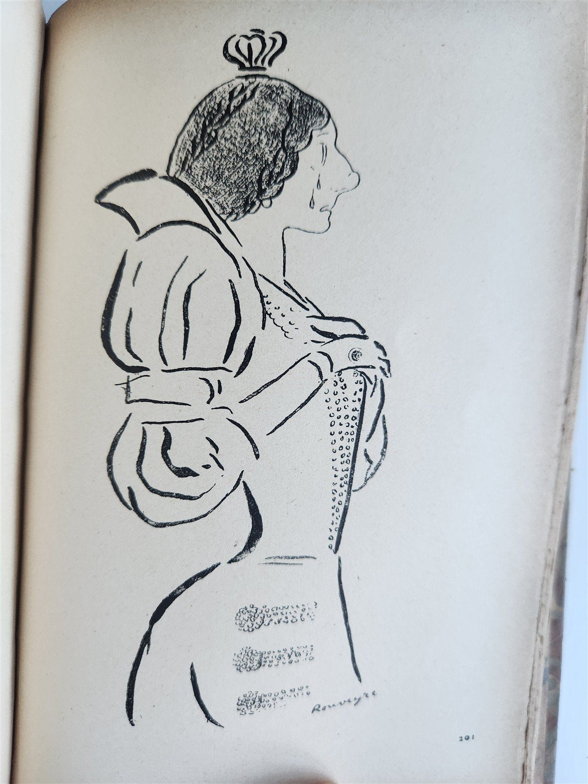 1906 FRENCH CARICATURE ALBUM antique LA DESSINS COMEDIE-FRANCAISE de ROUVEYRE