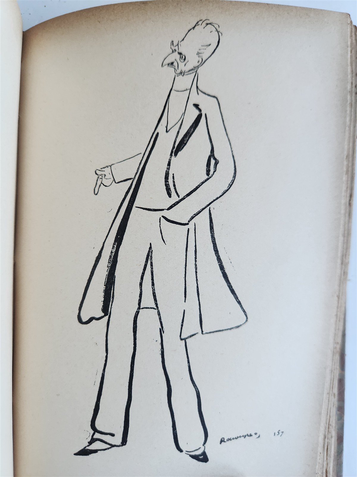 1906 FRENCH CARICATURE ALBUM antique LA DESSINS COMEDIE-FRANCAISE de ROUVEYRE