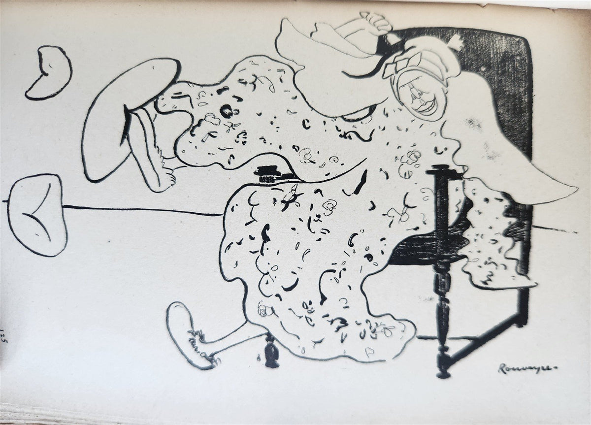 1906 FRENCH CARICATURE ALBUM antique LA DESSINS COMEDIE-FRANCAISE de ROUVEYRE