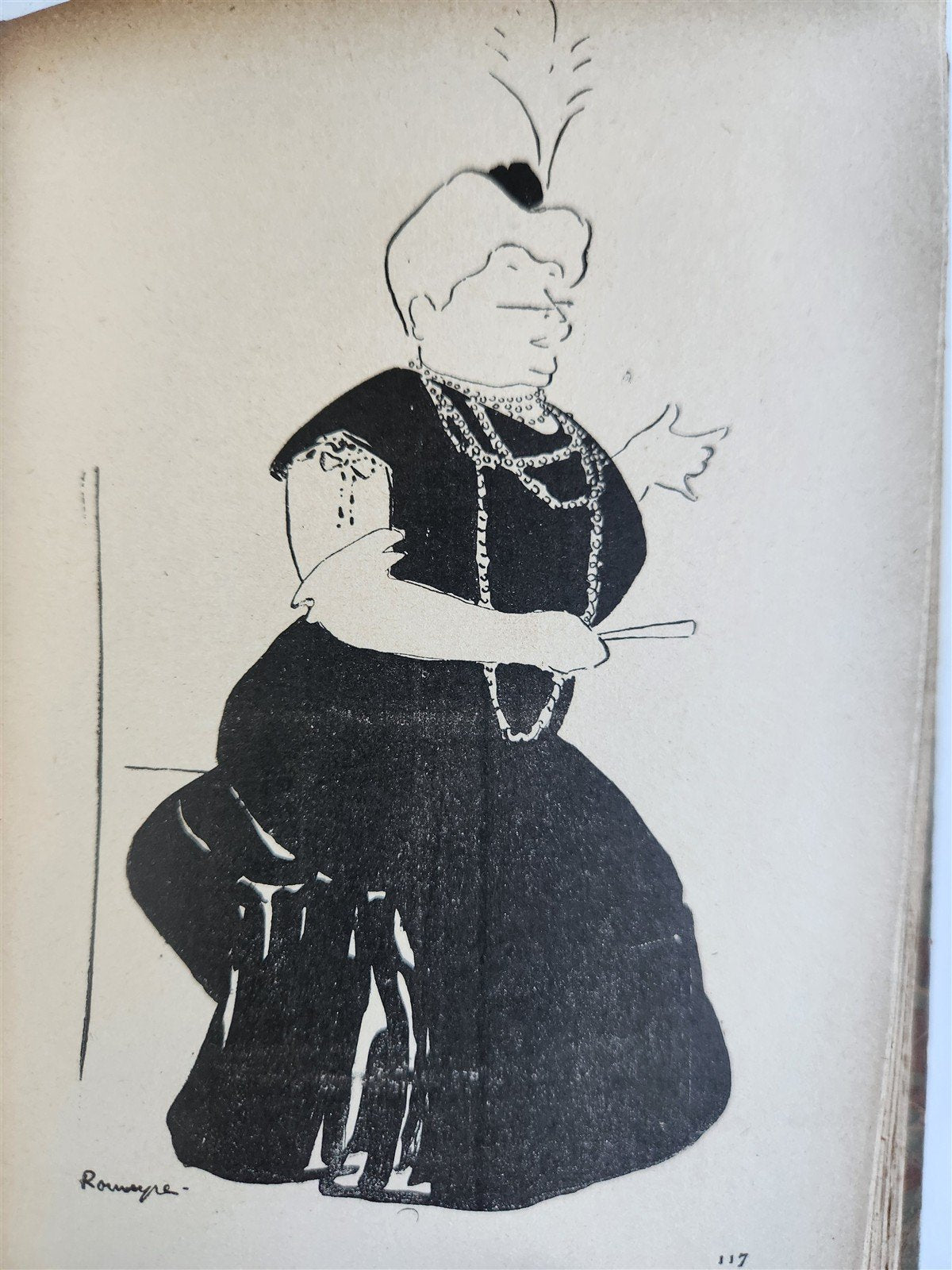 1906 FRENCH CARICATURE ALBUM antique LA DESSINS COMEDIE-FRANCAISE de ROUVEYRE