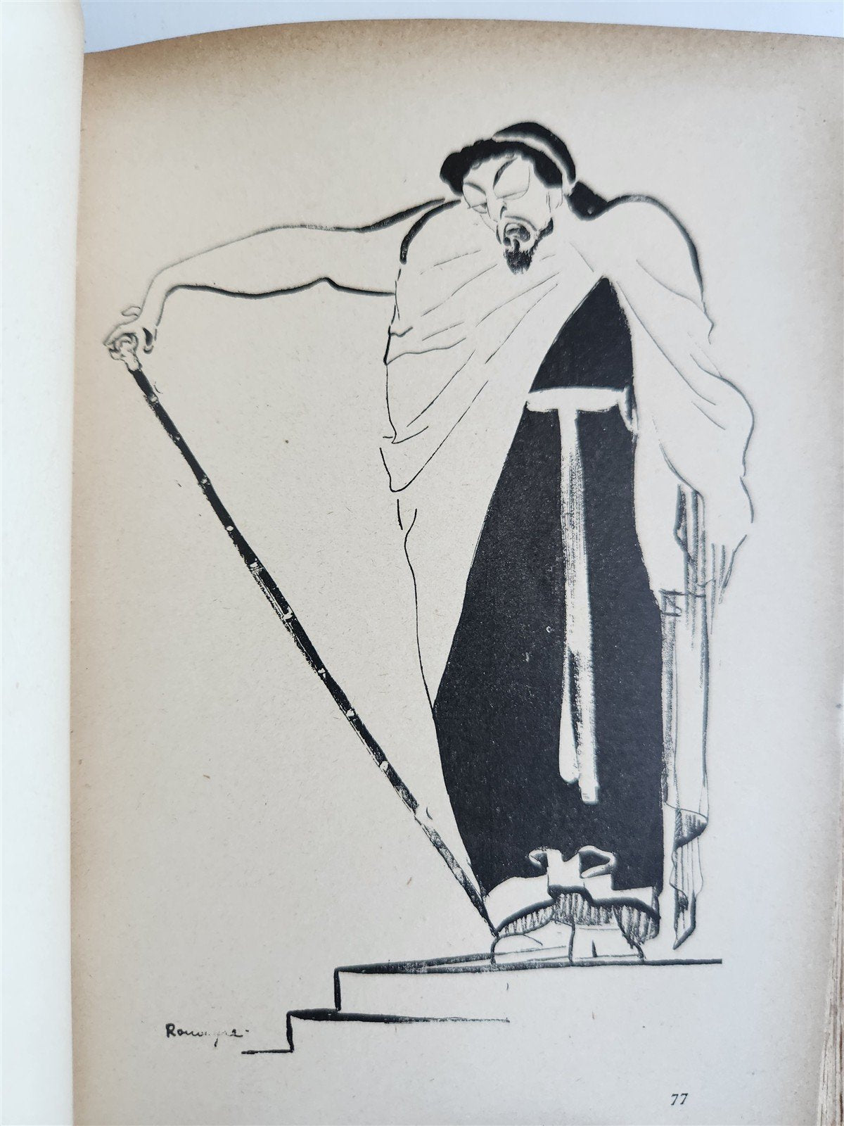 1906 FRENCH CARICATURE ALBUM antique LA DESSINS COMEDIE-FRANCAISE de ROUVEYRE