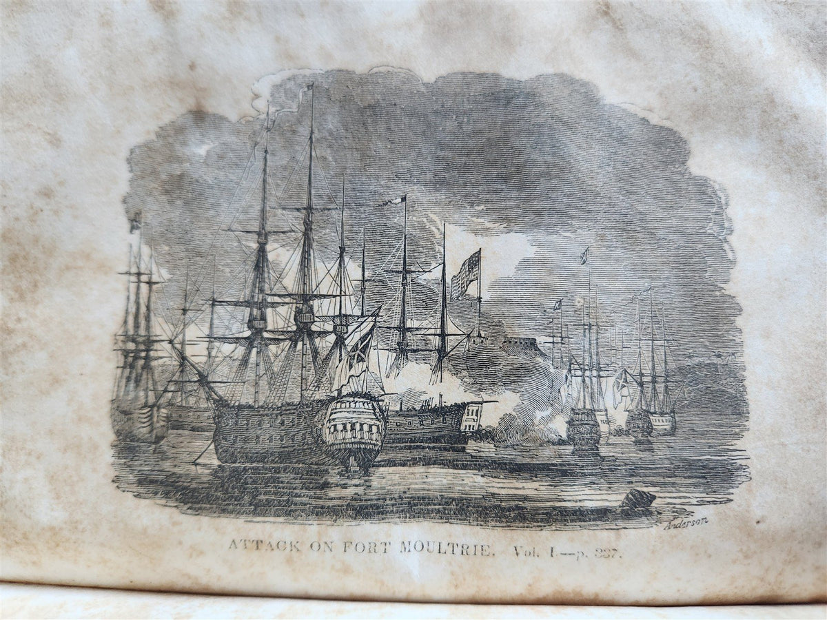 1834 HISTORY OF WAR of INDEPENDENCE of UNITED STATES of AMERICA antique 2 VOLS