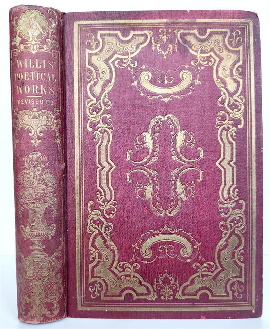 1850 POEMS SACRED PASSIONATE & HUMOROUS of NATHANIEL PARKER WILLIS antique