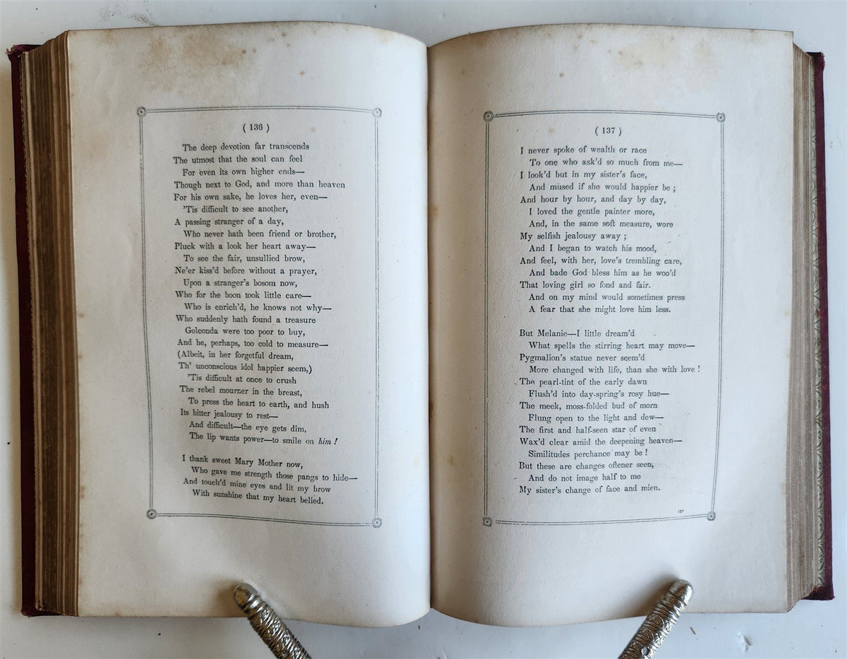 1850 POEMS SACRED PASSIONATE & HUMOROUS of NATHANIEL PARKER WILLIS antique