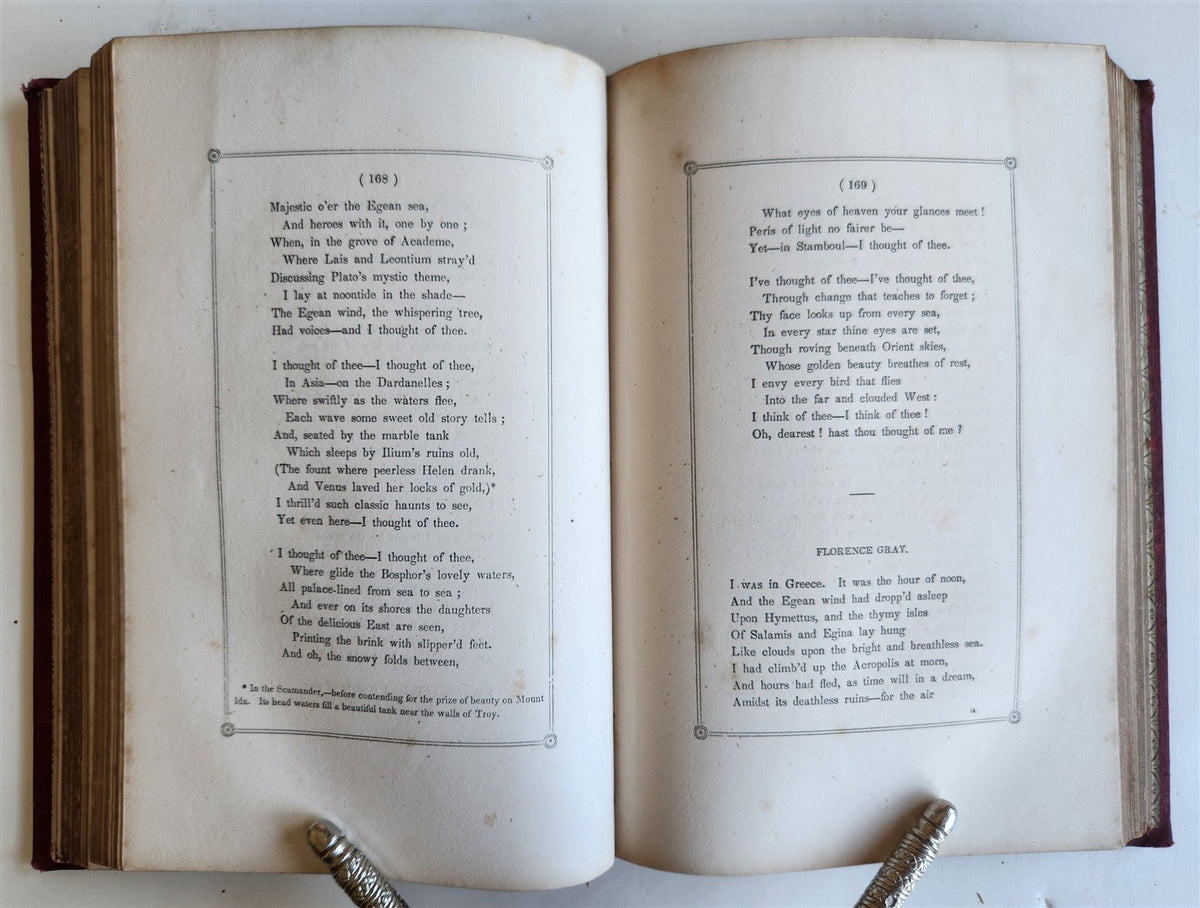 1850 POEMS SACRED PASSIONATE & HUMOROUS of NATHANIEL PARKER WILLIS antique