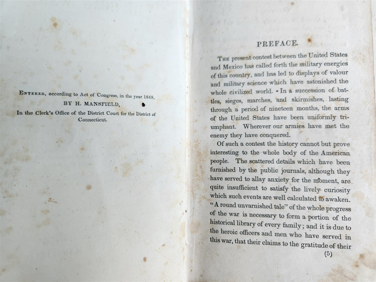 1848 THE MEXICAN WAR and ITS WARRIORS antique ILLUSTRATED Americana
