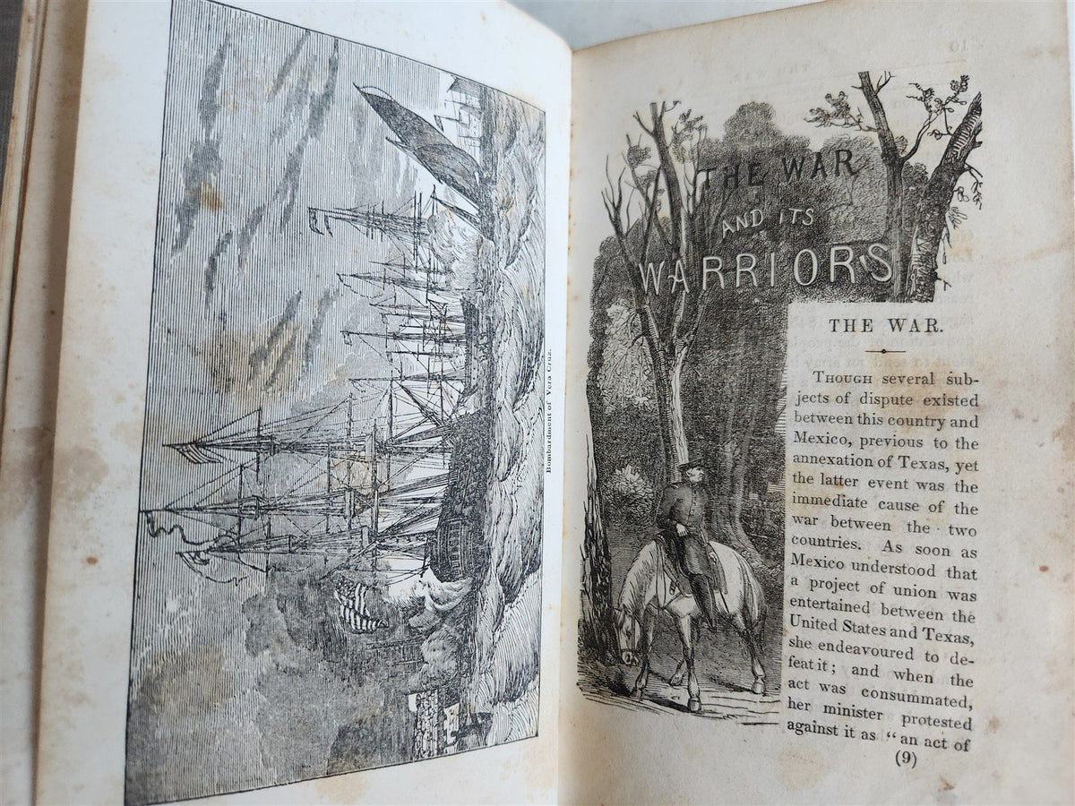 1848 THE MEXICAN WAR and ITS WARRIORS antique ILLUSTRATED Americana
