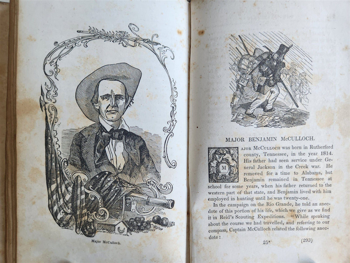 1848 THE MEXICAN WAR and ITS WARRIORS antique ILLUSTRATED Americana
