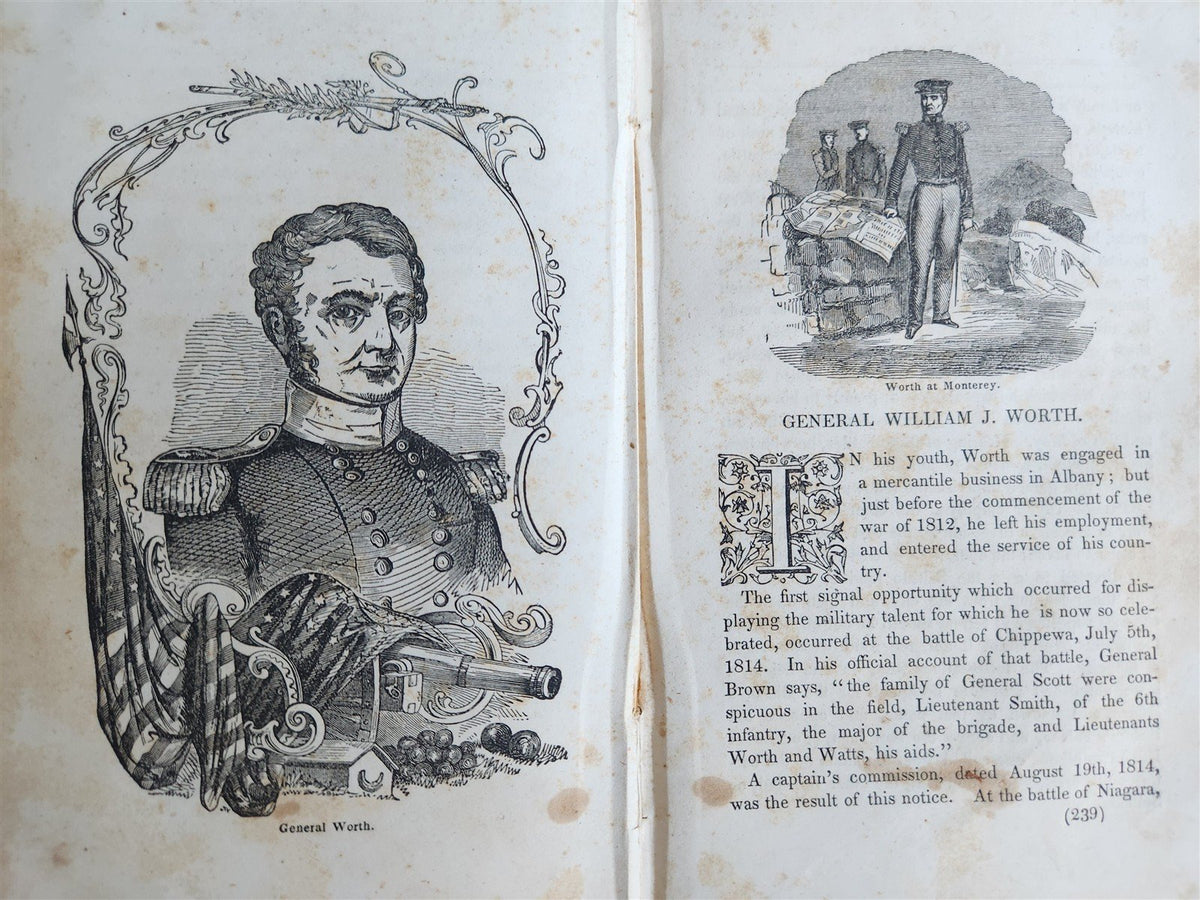 1848 THE MEXICAN WAR and ITS WARRIORS antique ILLUSTRATED Americana