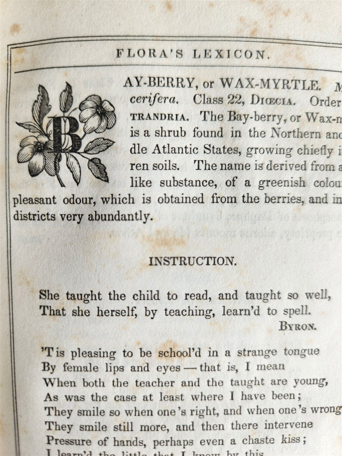 1840 FLORA'S LEXICON LANGUAGE and SENTIMENT of FLOWERS antique ILLUSTRATED