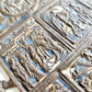 19h CENTURY RUSSIAN ORTHODOX BRONZE ENAMEL ICON CROSS antique VERY LARGE!