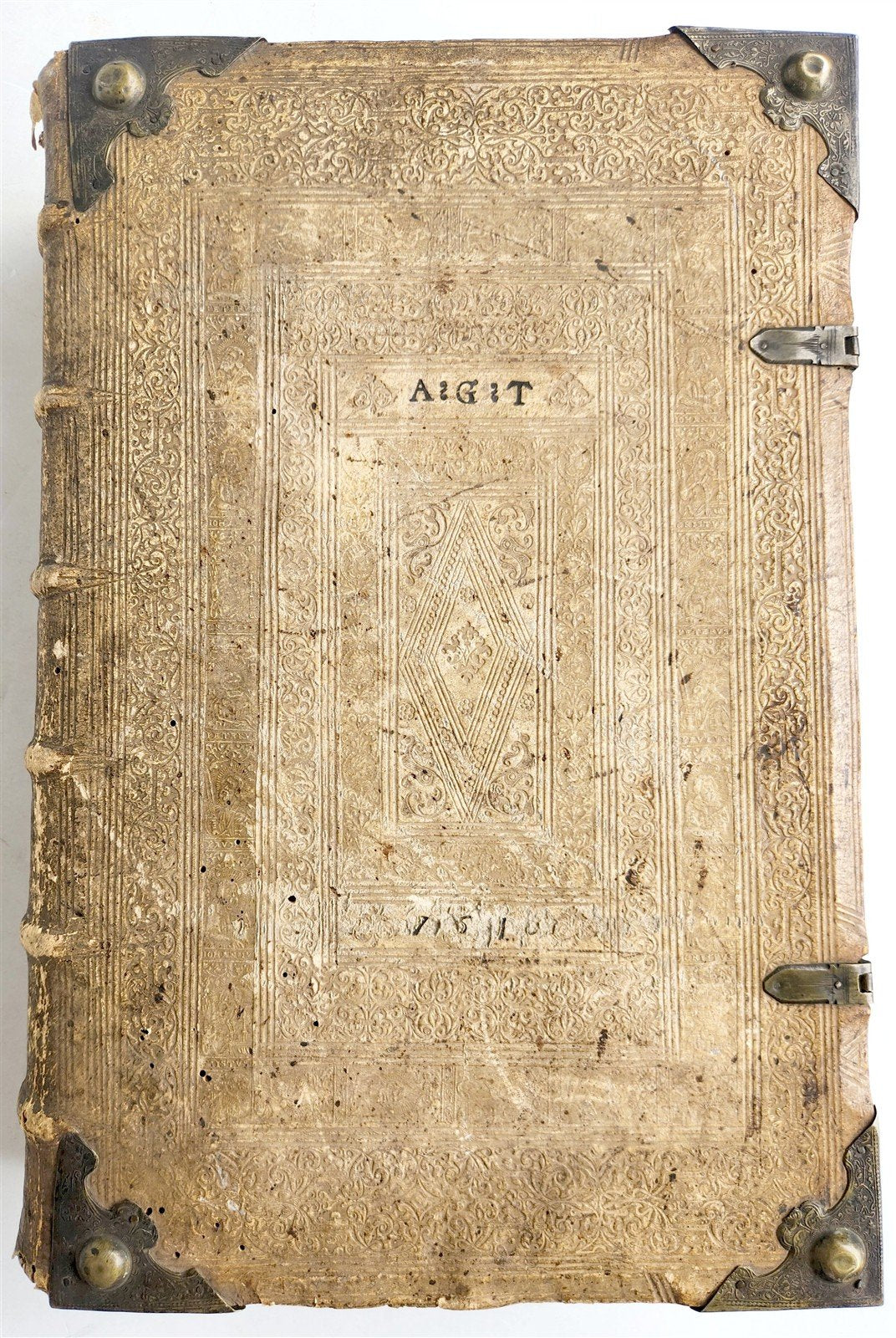 1610 BIBLE CONCORDANCE in GERMAN by Conrad Agricola antique PIGSKIN BOUND FOLIO