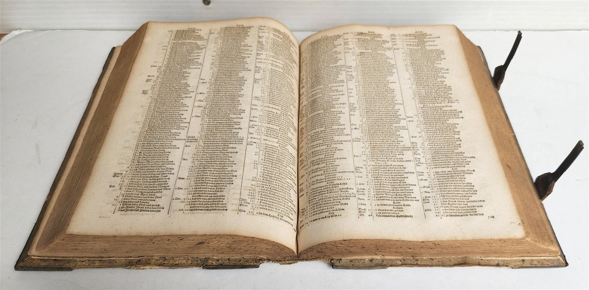 1610 BIBLE CONCORDANCE in GERMAN by Conrad Agricola antique PIGSKIN BOUND FOLIO
