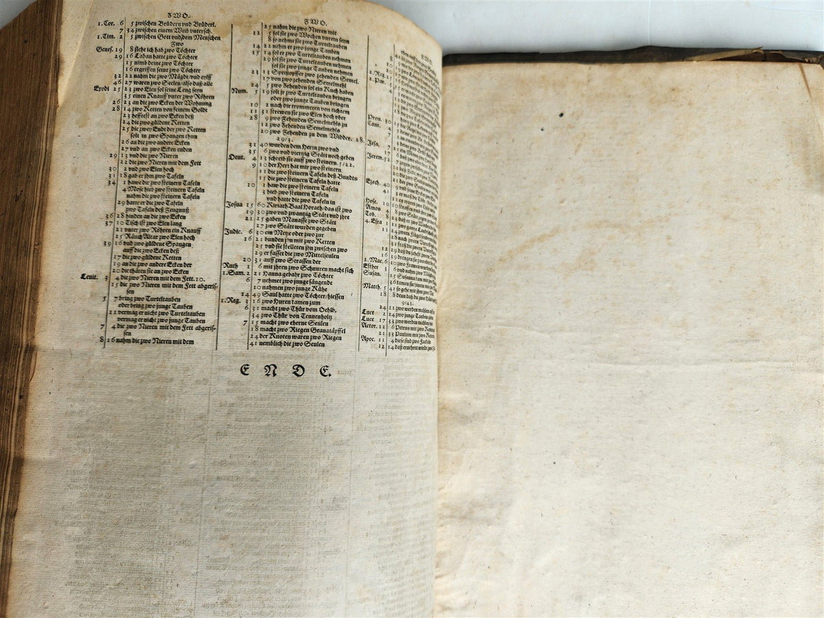 1610 BIBLE CONCORDANCE in GERMAN by Conrad Agricola antique PIGSKIN BOUND FOLIO