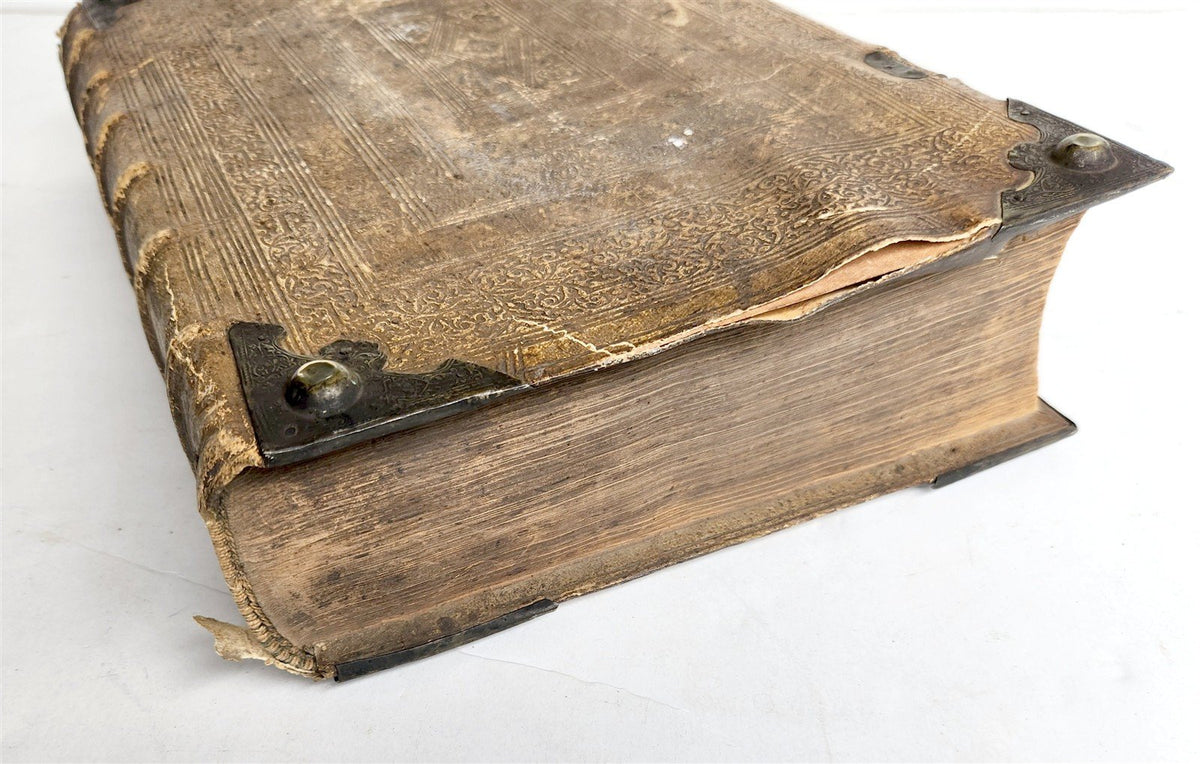 1610 BIBLE CONCORDANCE in GERMAN by Conrad Agricola antique PIGSKIN BOUND FOLIO